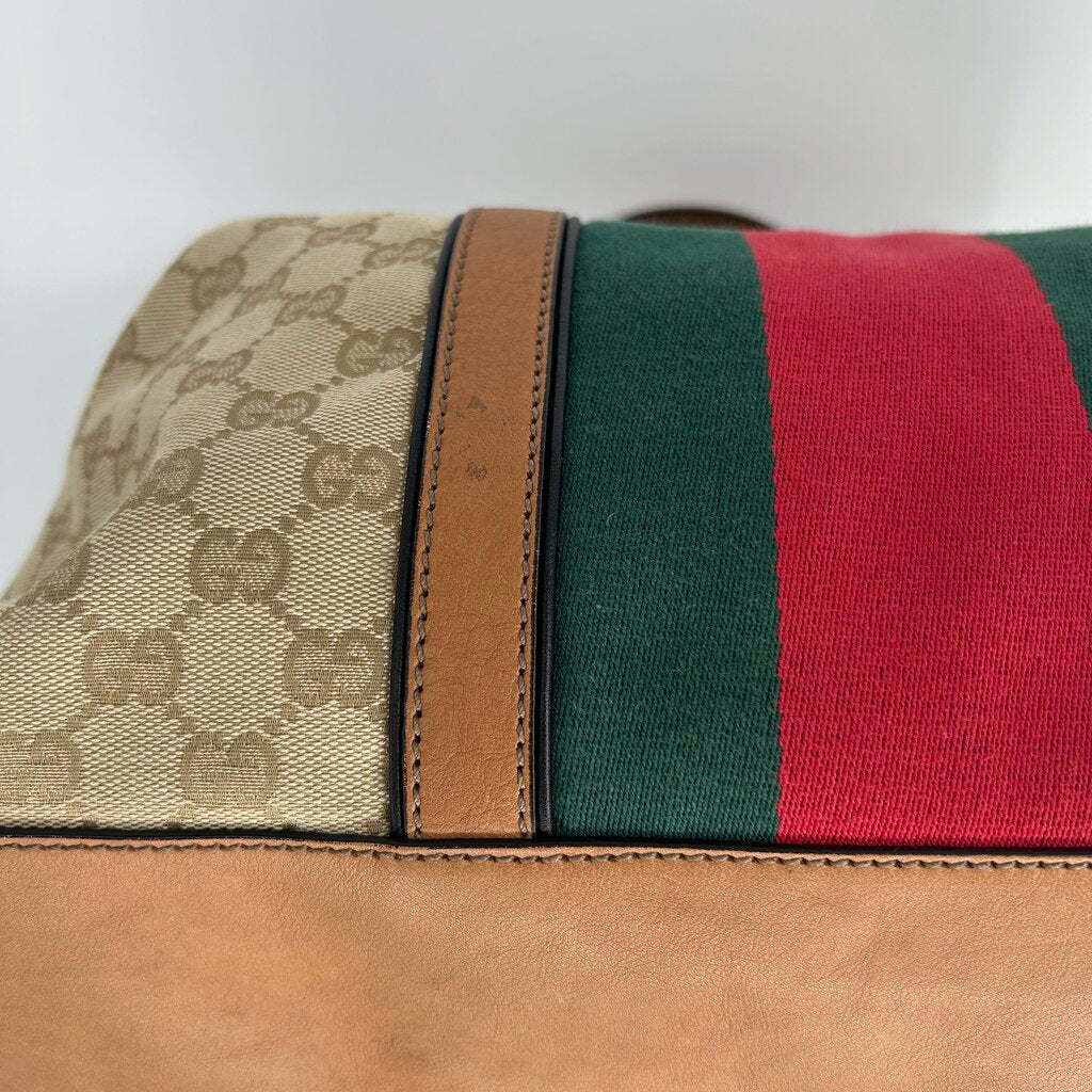 Gucci Monogram Satchel Handbag AS IS