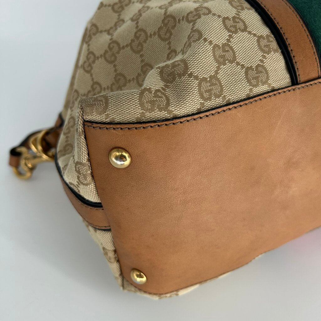 Gucci Monogram Satchel Handbag AS IS