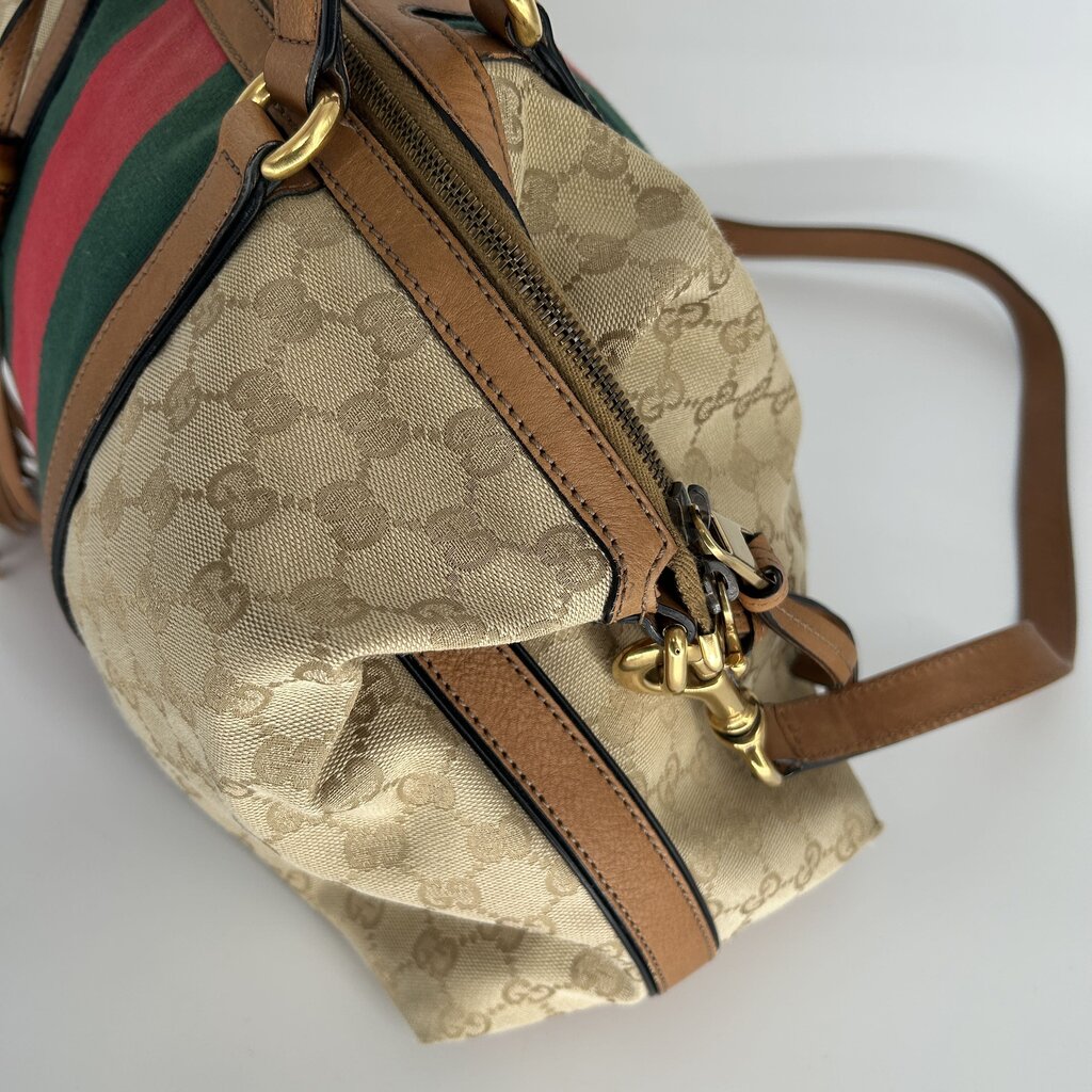 Gucci Monogram Satchel Handbag AS IS