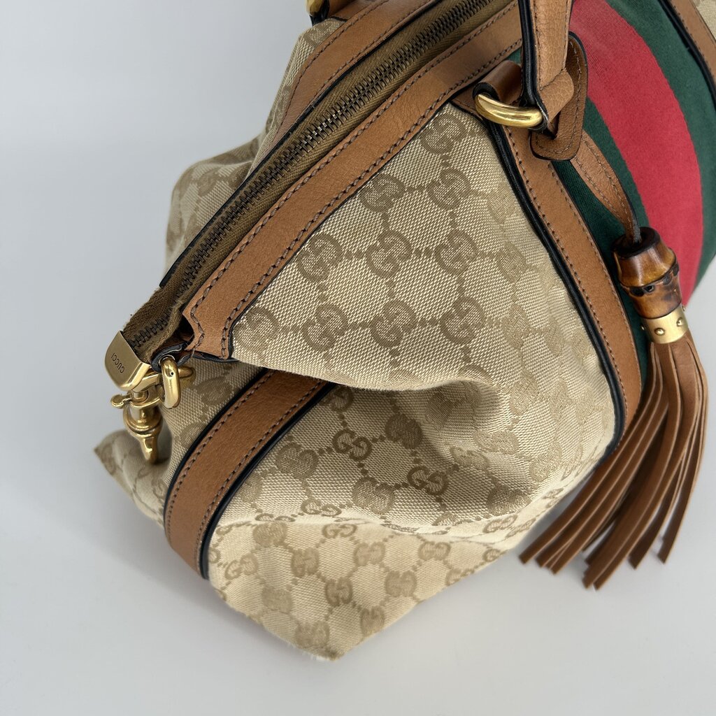 Gucci Monogram Satchel Handbag AS IS