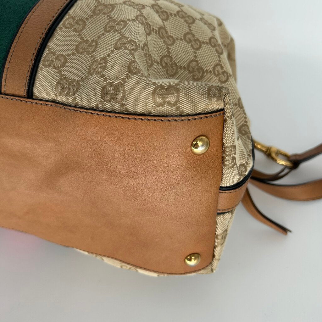Gucci Monogram Satchel Handbag AS IS