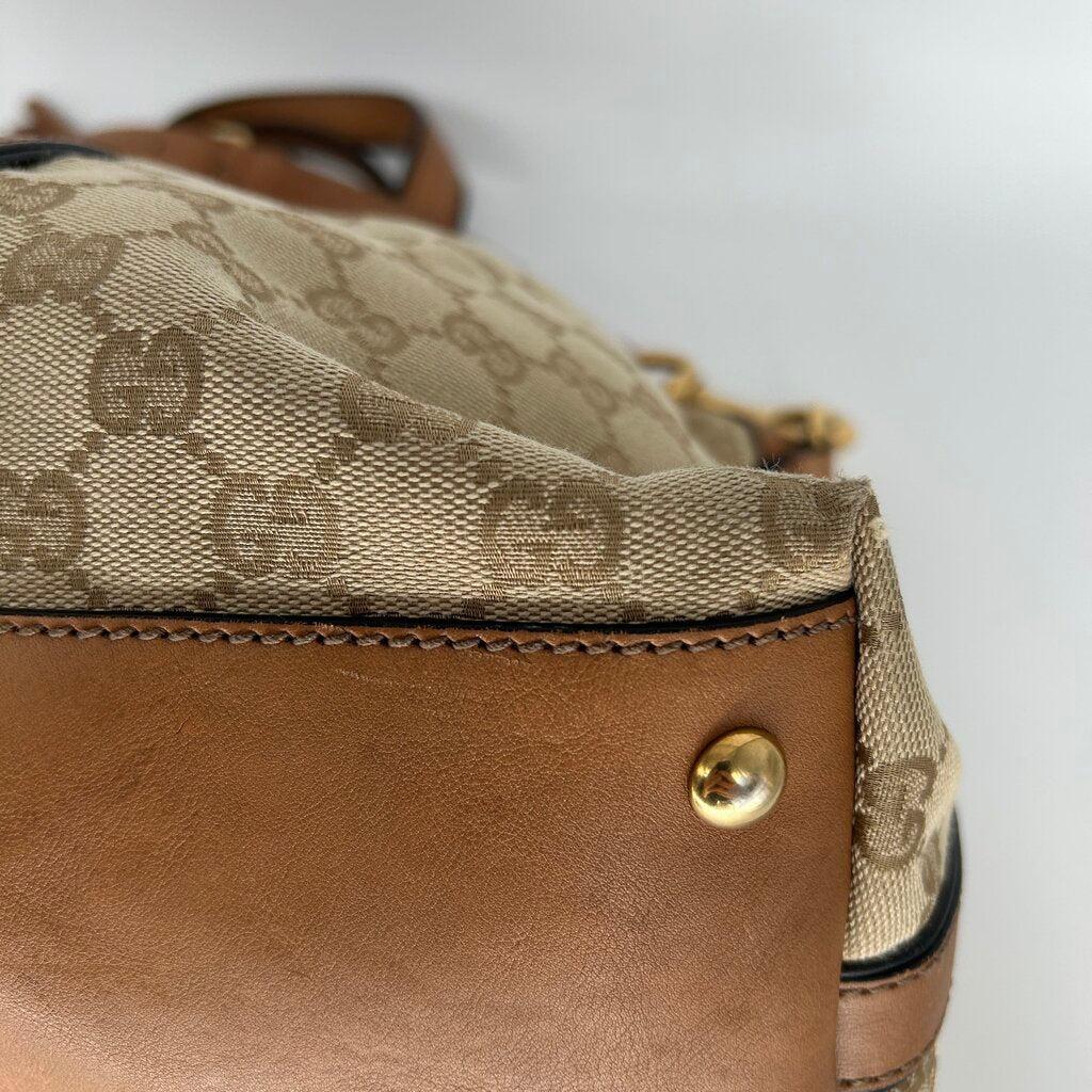 Gucci Monogram Satchel Handbag AS IS