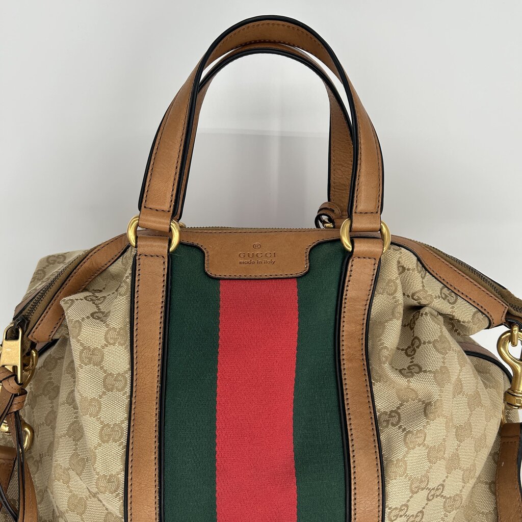 Gucci Monogram Satchel Handbag AS IS