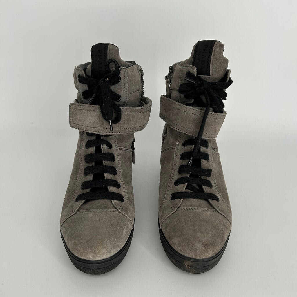 Prada High-Top Wedge Boots