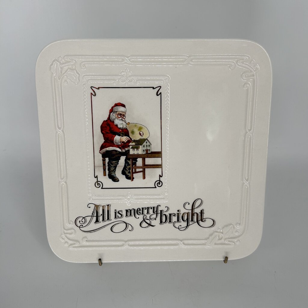 All is Merry & Bright Plate on Stand