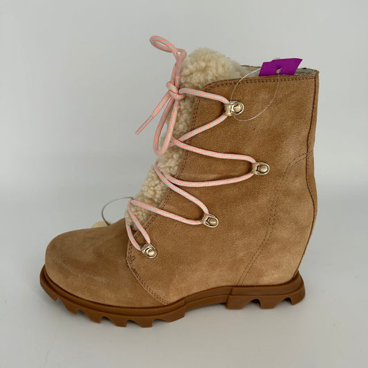 Sorel Suede/Sherpa Wedges