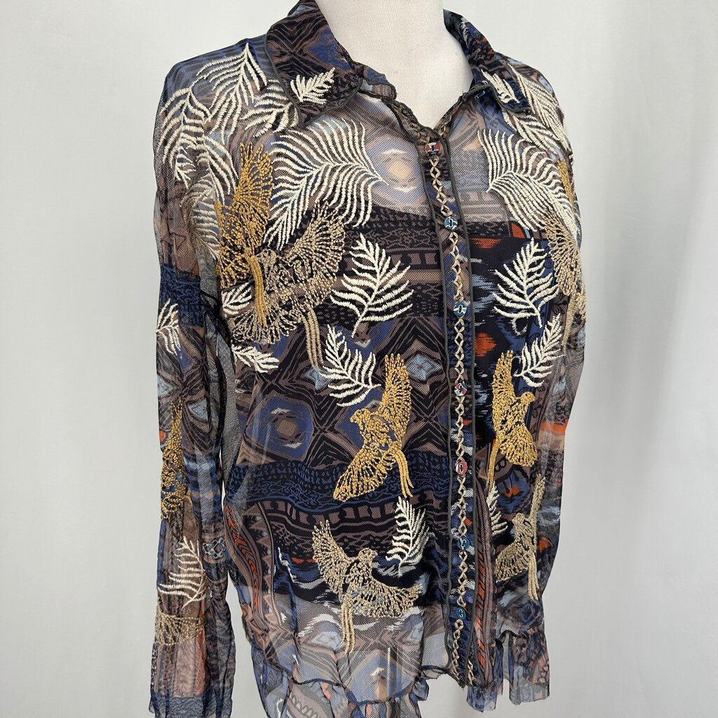 Johnny Was Noemie Mesh 2-pc Shirt
