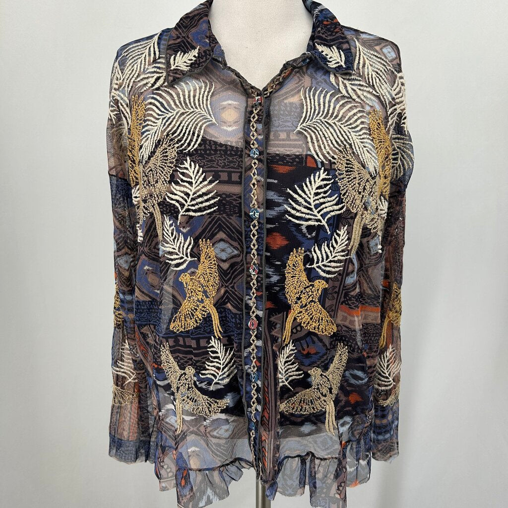 Johnny Was Noemie Mesh 2-pc Shirt