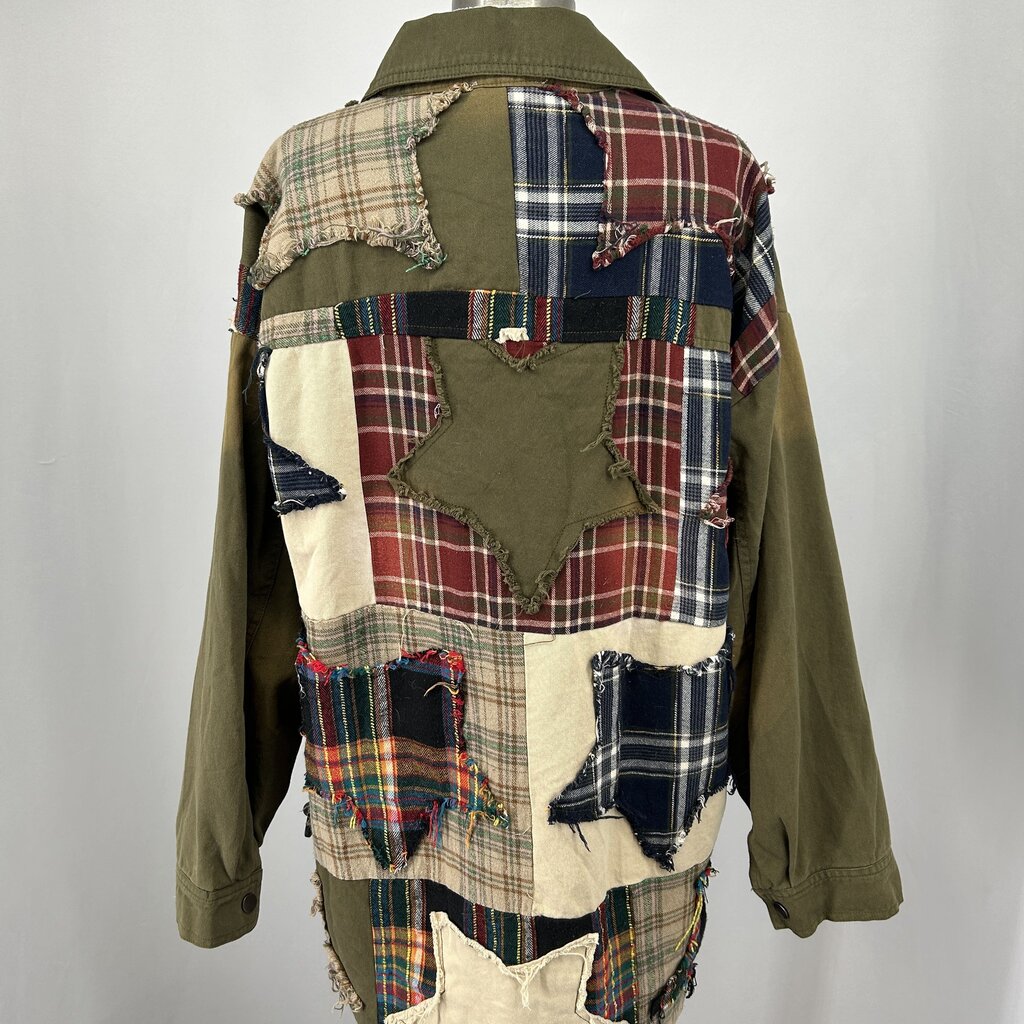 Blue Velvet Patchwork Shacket