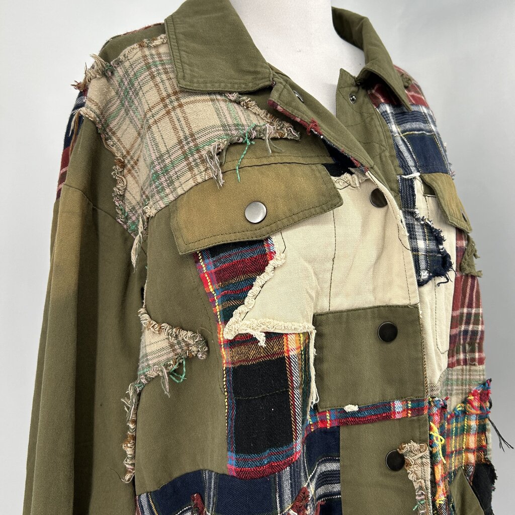 Blue Velvet Patchwork Shacket
