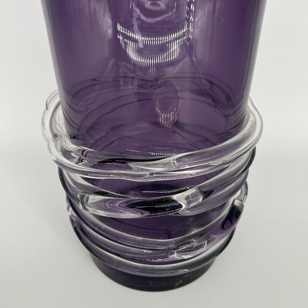 Glass Vase with Glass Rope Trim