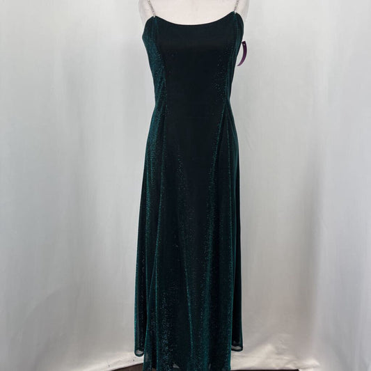 Rhinestone Strap Metallic Dress