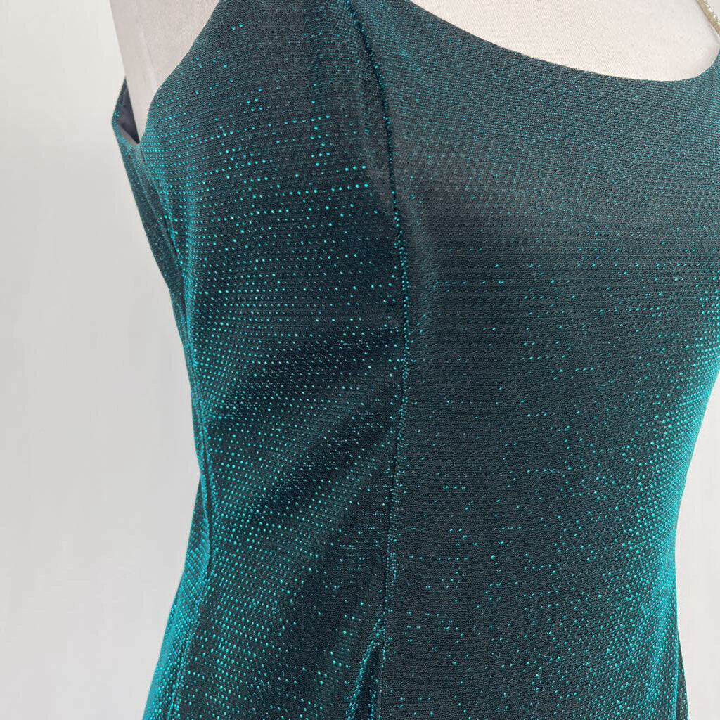 Rhinestone Strap Metallic Dress