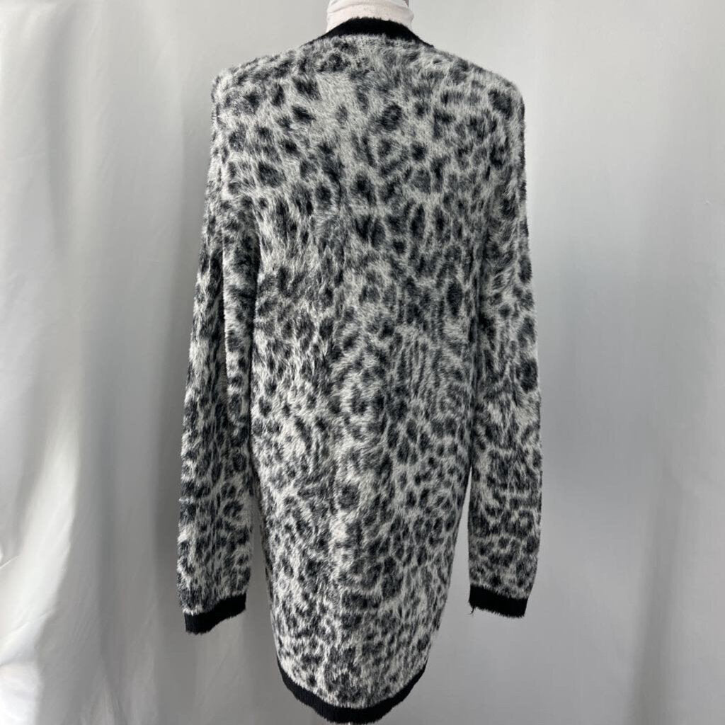 Ann Taylor L/s Animal Print Cardigan