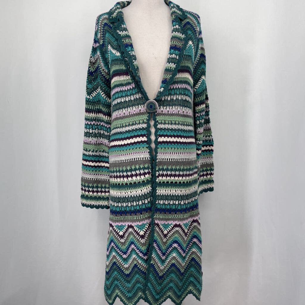 Monsoon Long Crochet Cardigan