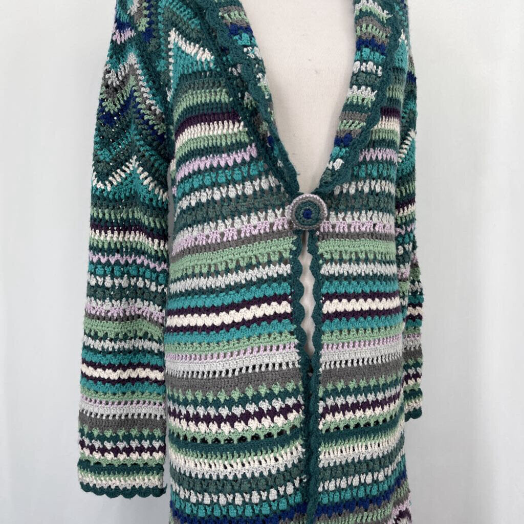 Monsoon Long Crochet Cardigan
