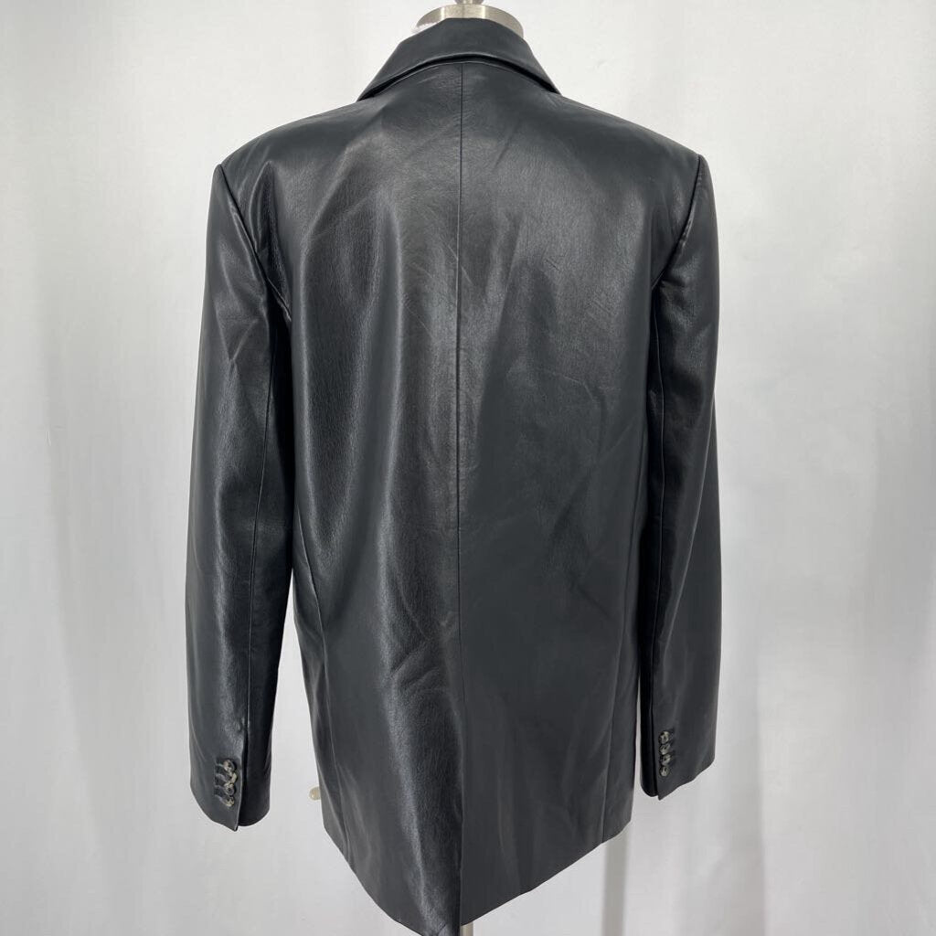 Wilfred Faux Leather Blazer