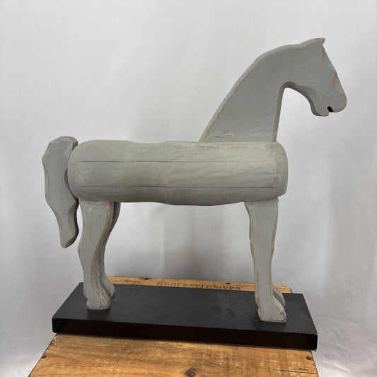 Wooden Horse on Base
