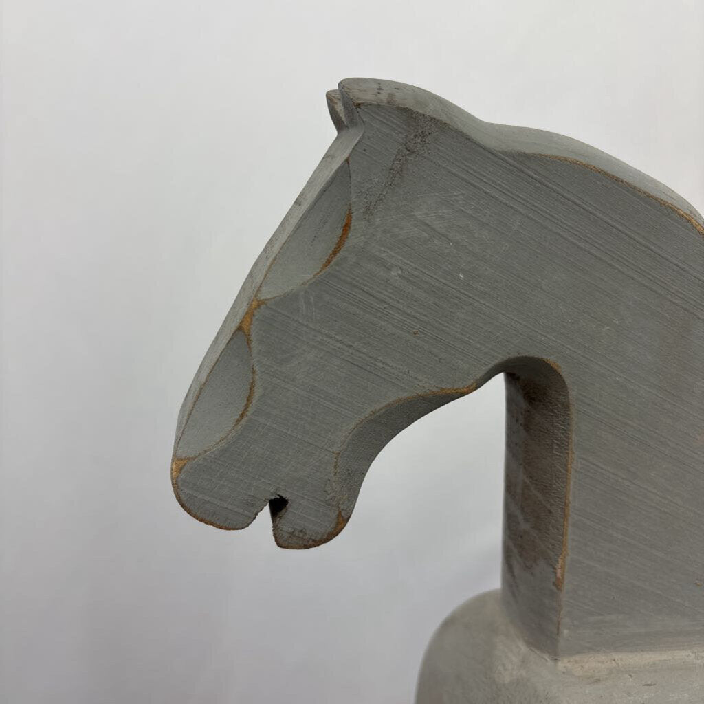 Wooden Horse on Base