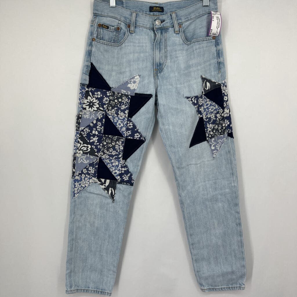 Polo Floral Patched Jeans