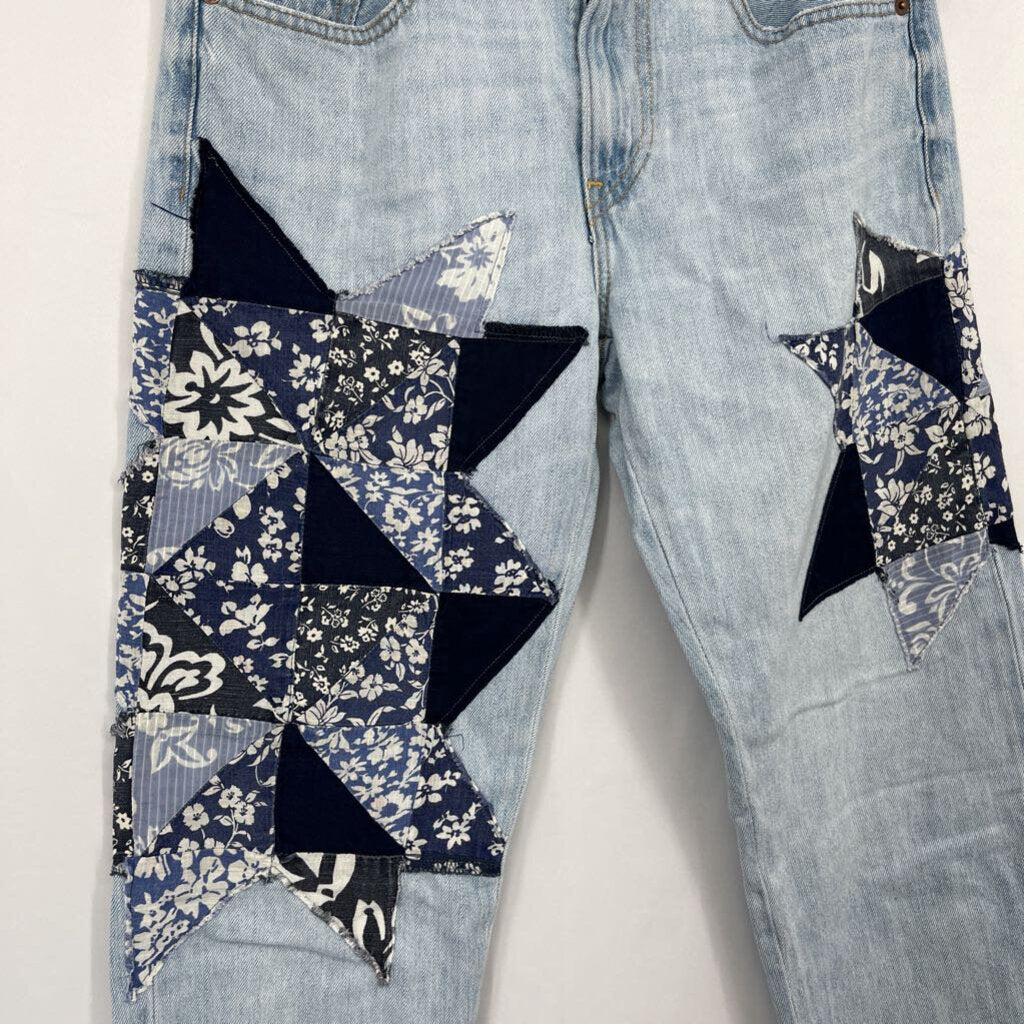 Polo Floral Patched Jeans