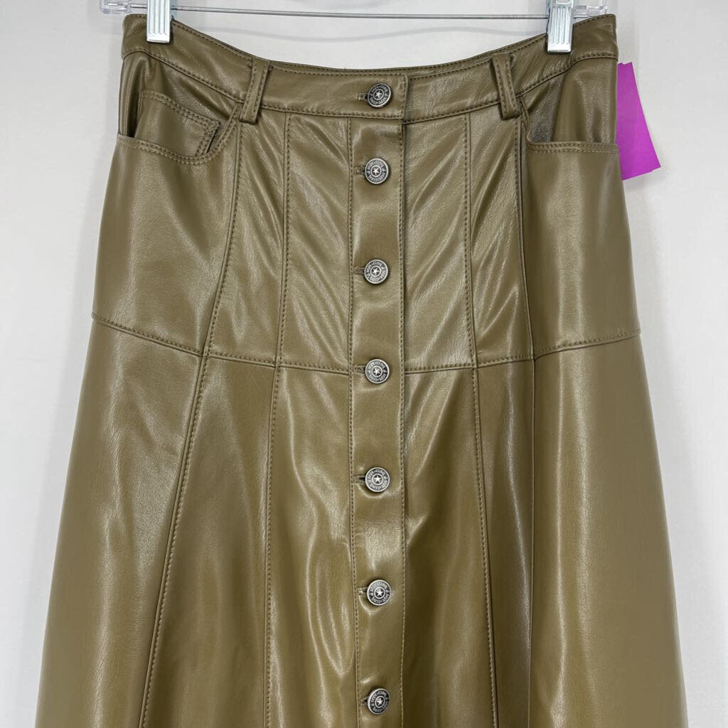 Cinq A Sept Faux Leather Skirt