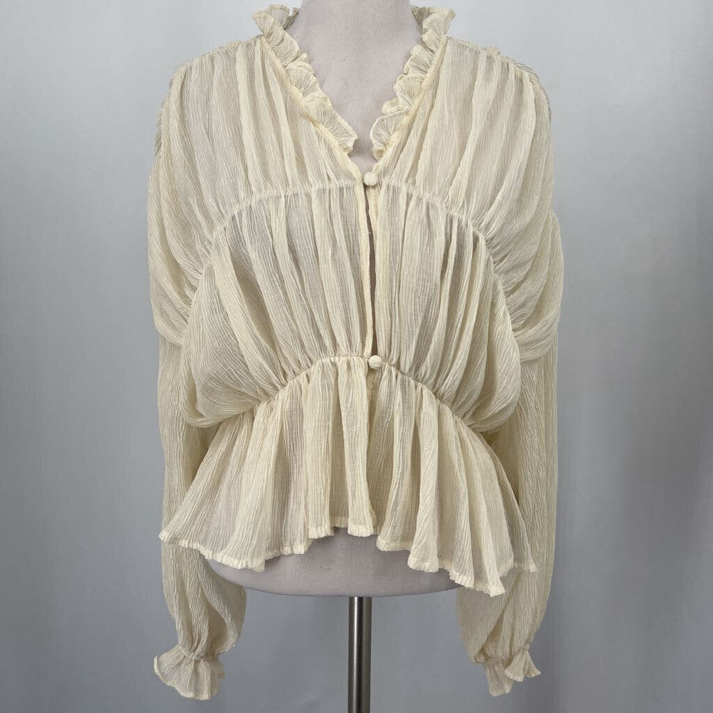 Rumored L/s Sheer Blouse