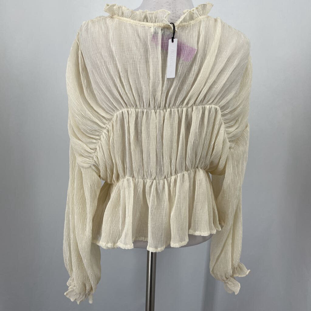 Rumored L/s Sheer Blouse