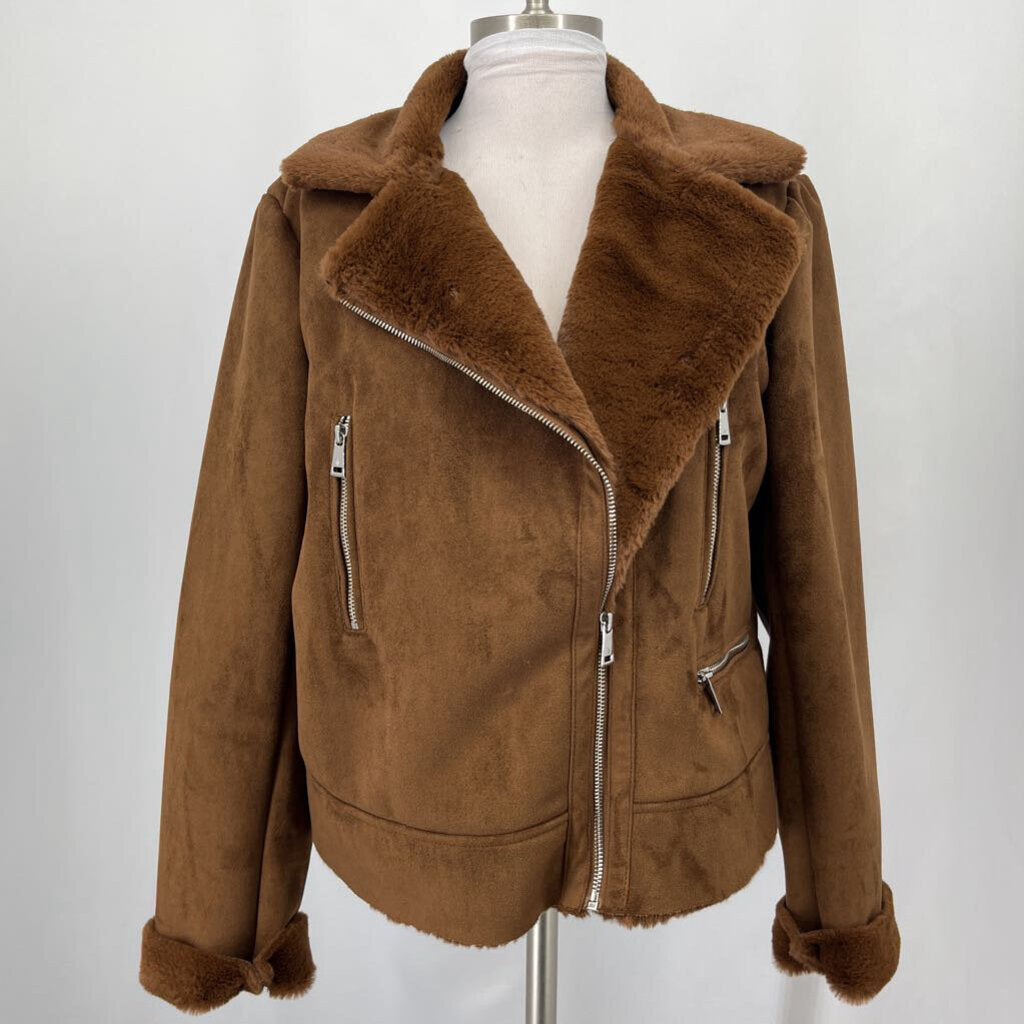 Lauren Faux Suede Moto Jacket