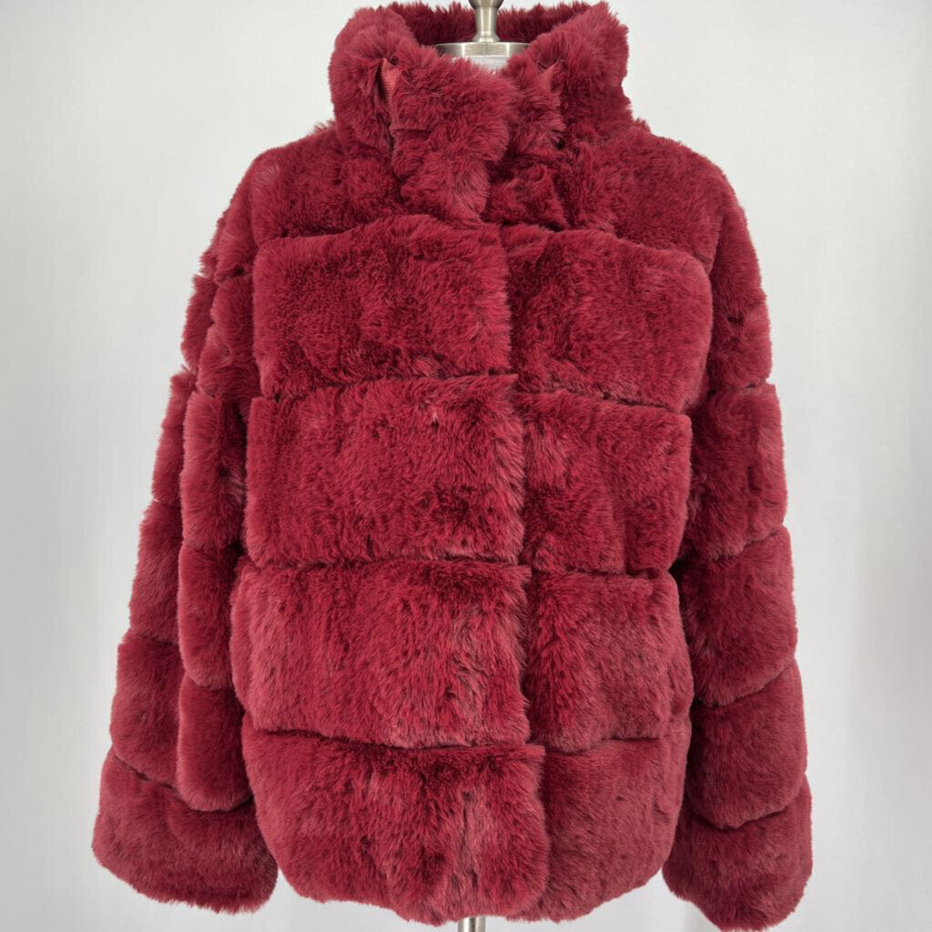 Aqua Faux Fur Coat