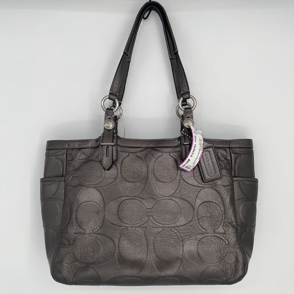 Vtg Coach Signature Embossed Tote