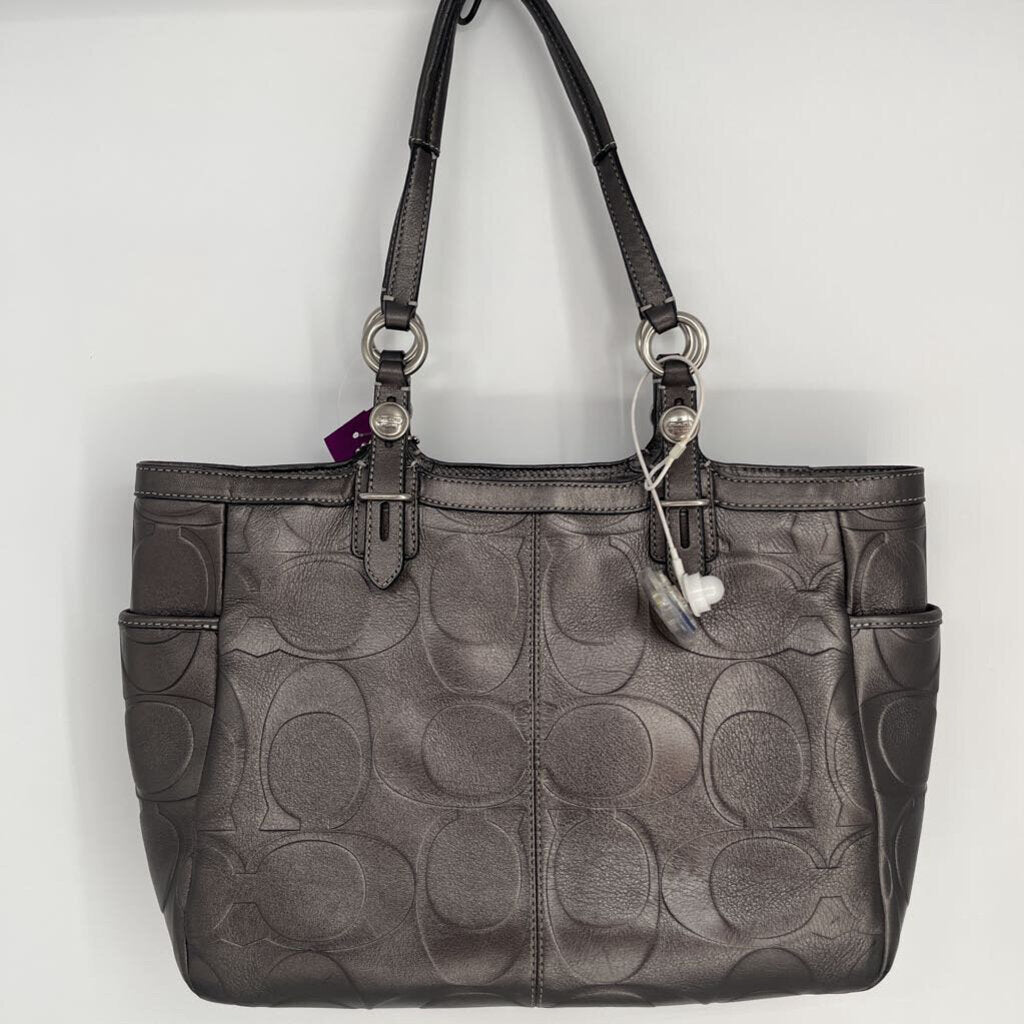 Vtg Coach Signature Embossed Tote