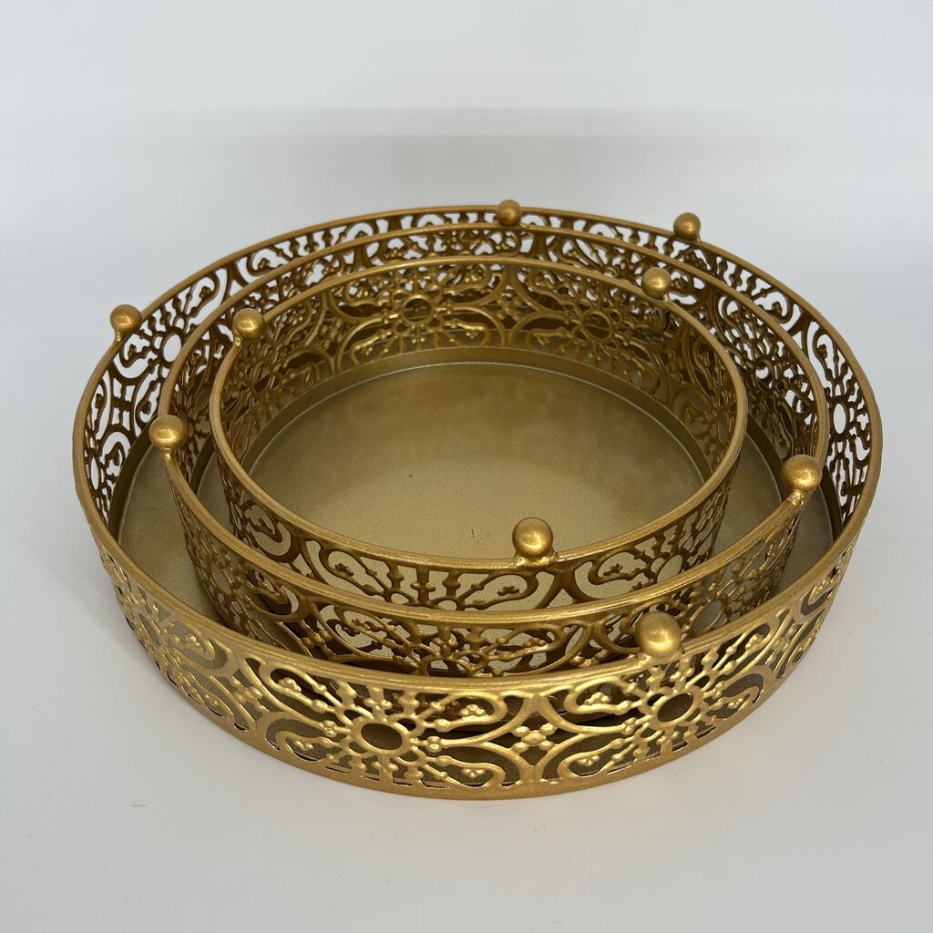 Ornate Metal Nesting Trays