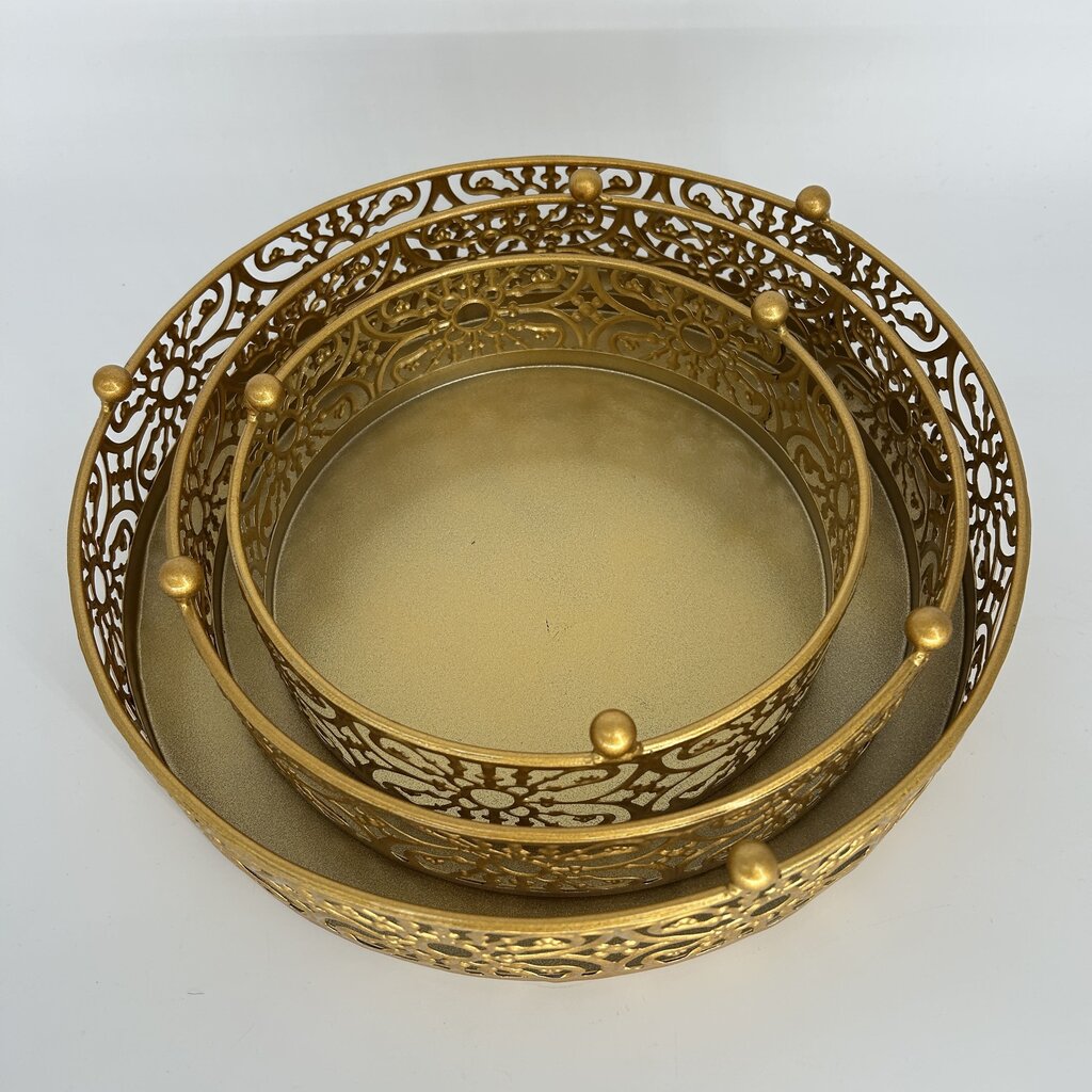 Ornate Metal Nesting Trays