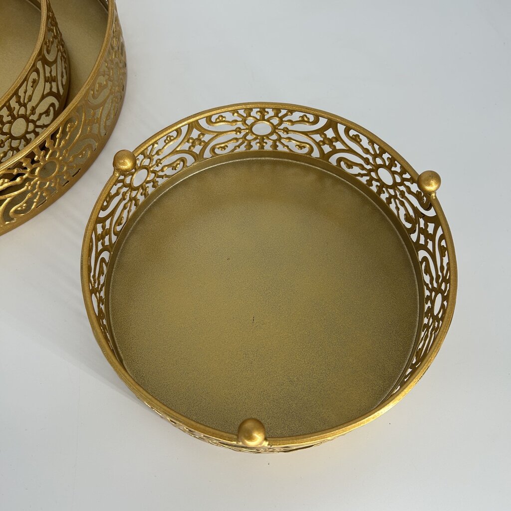 Ornate Metal Nesting Trays