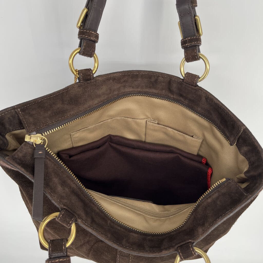Coach Signature Suede Handbag