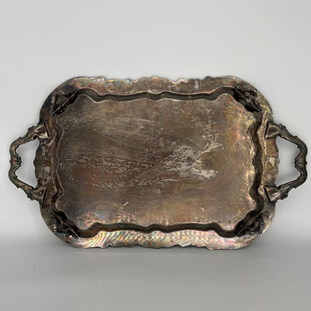 Silver Plate Ornate Tray