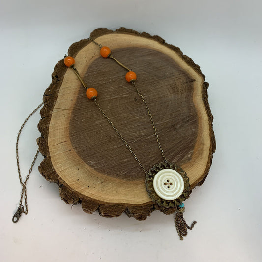 Chain Necklace with Art Deco Pendant