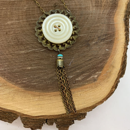 Chain Necklace with Art Deco Pendant