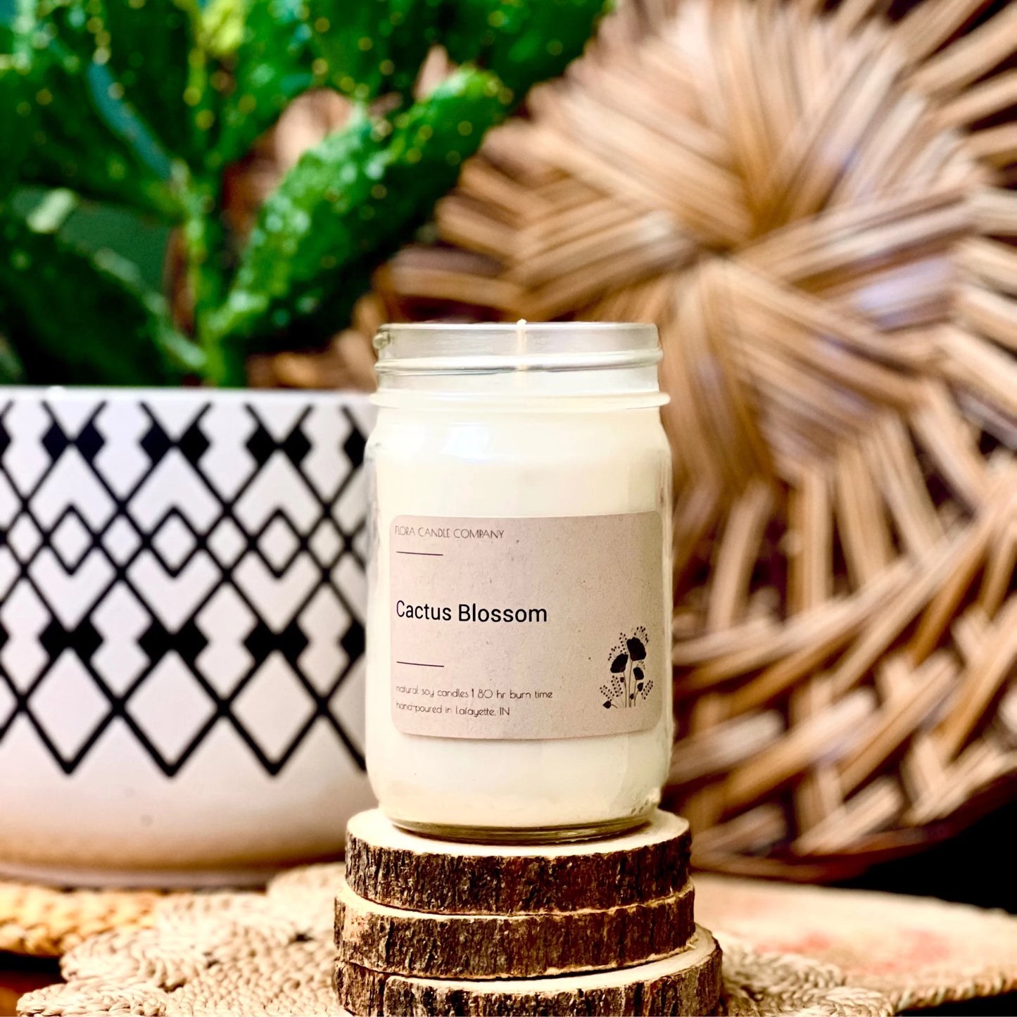 Cactus Blossom 12oz Mason Jar Candle