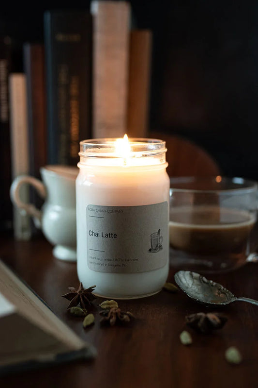 Chai Latte 12oz Mason Jar Candle