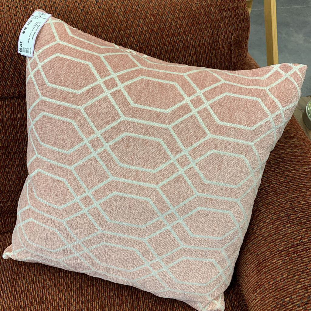 Geometric Print Velvet Pillow