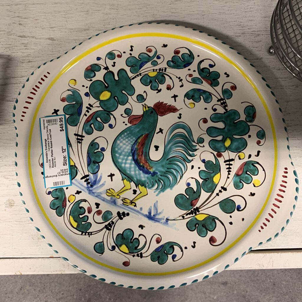 Rooster Platter Round