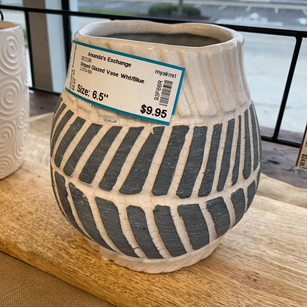 Striped Glazed Vase